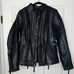 Harley-Davidson Women’s Perforated Leather Motorcycle Jacket - Size M